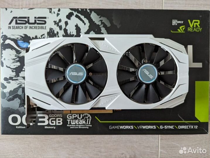 Видеокарта Asus GeForce GTX 1060 dual OC 3Gb