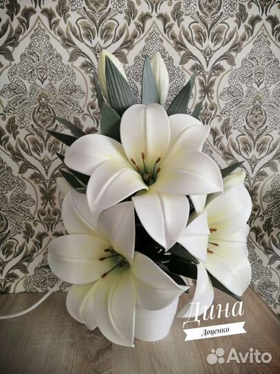 Светильник из изолона, ручной работы