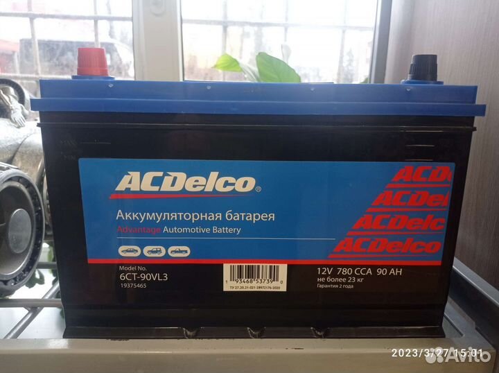 Акб ACDelco 90AH