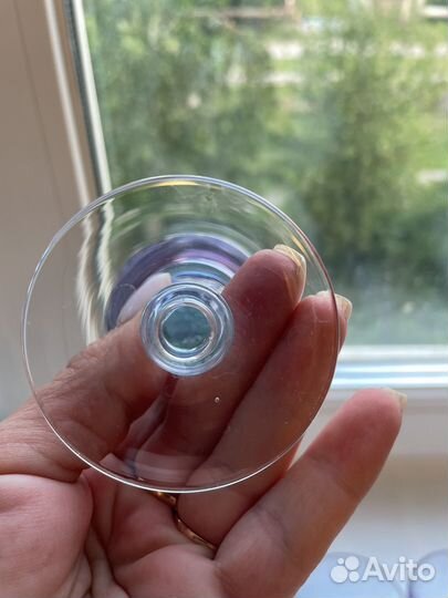 Рюмка на ножке цветное стекло СССР