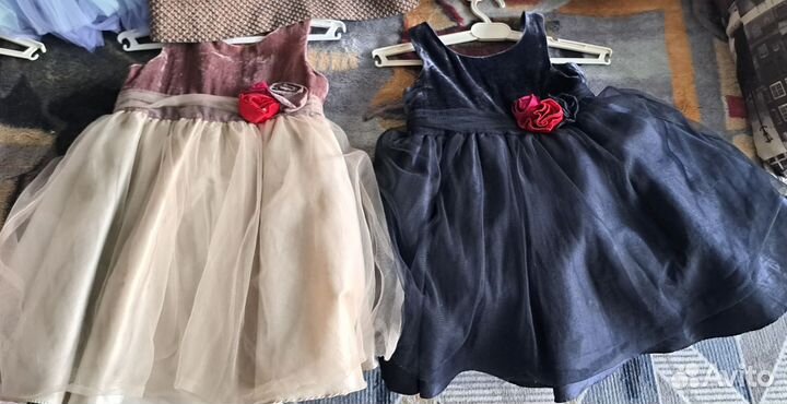 Вещи на девочку пакетом. 6 платьев. 104-116