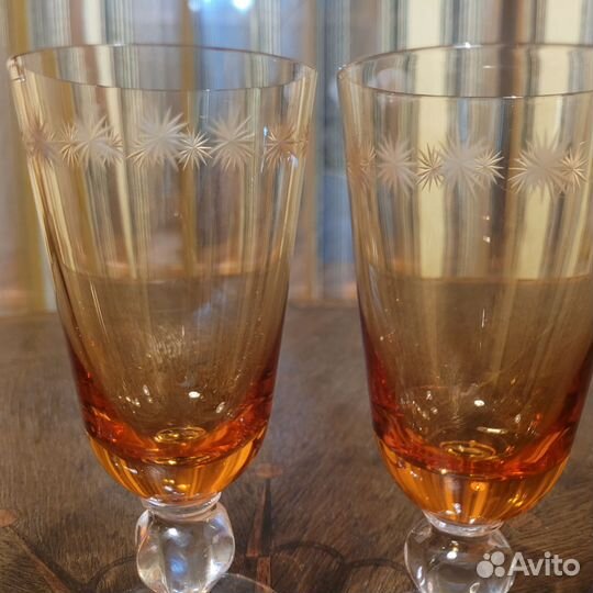 Фужеры цветной хрусталь Bohemia