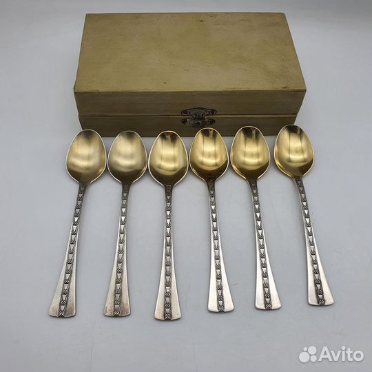 Комплект серебряных ложек 916 пробы. СССР, Таллин