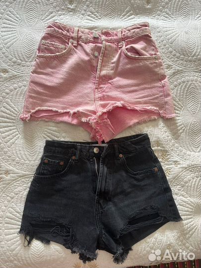 Джинсовые шорты zara 32