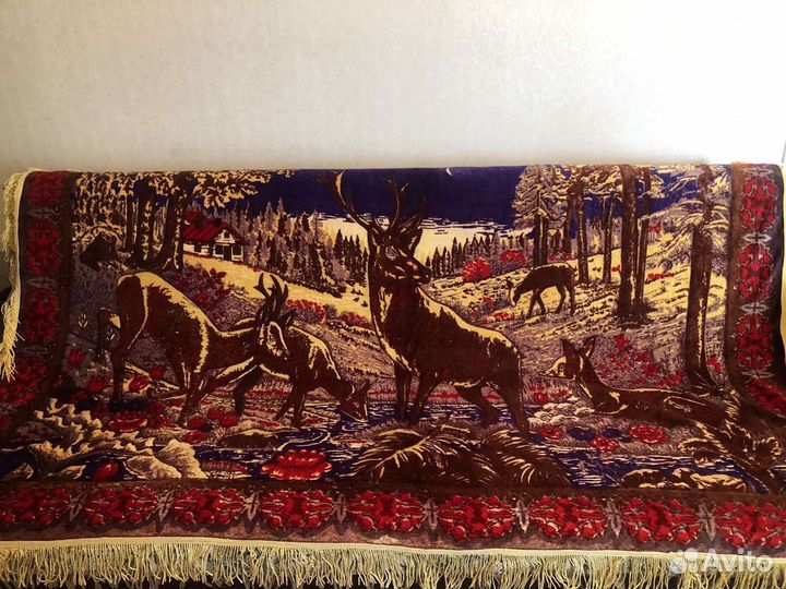 Покрывало плюшевoе 190х123 СССР б/у