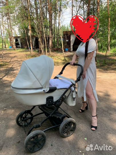Коляска 2 в 1 эко кожа