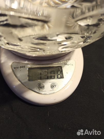 Ваза конфетница с металлическим ободком