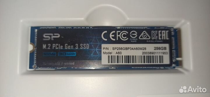 256 гб SSD M.2 накопитель Silicon Power P34A60