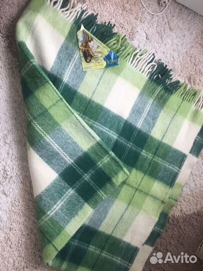 Плед шерсть новый