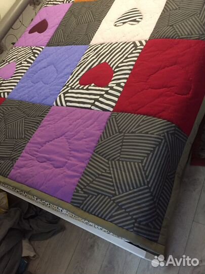 Пример работы: Одеяло печворк.С добрым сердцем