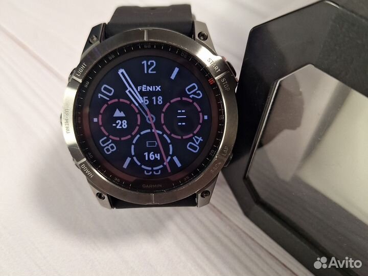 Часы Garmin Fenix 7X Solar Slate gray & black band