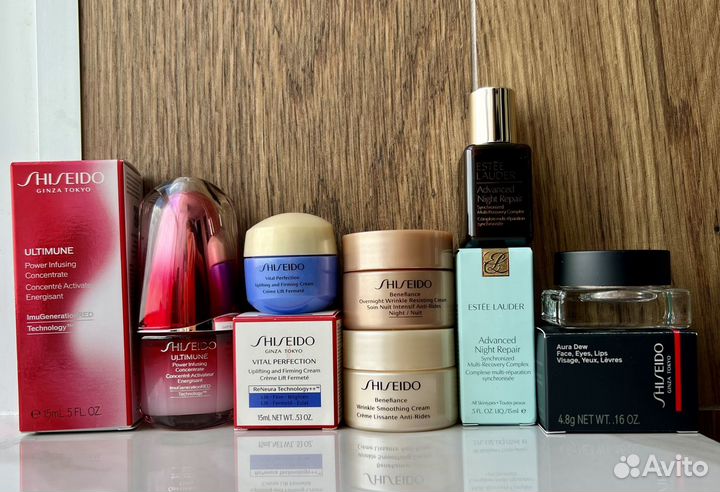 Shiseido кремы, сыворотки, декоративная косметика