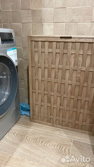 Корзина для белья из дерева