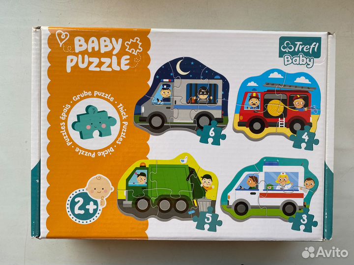 7 больших пазлов для малышей 1-4 года