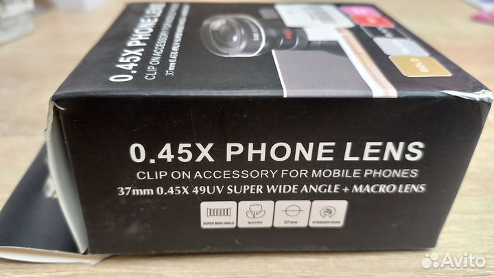 Объектив для камеры смартфона 37мм 0.45X