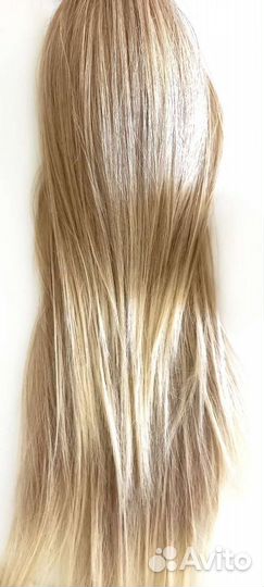 Хвост шиньон на заколке краб