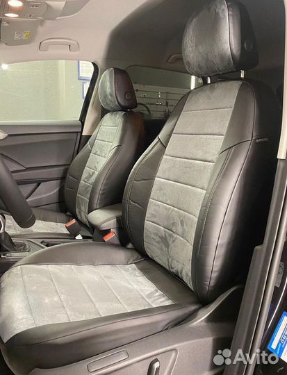 Чехлы из алькантары VW Taos от Автопилот