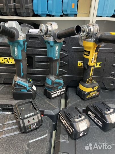 Аккумуляторная болгарка Makita Dewalt