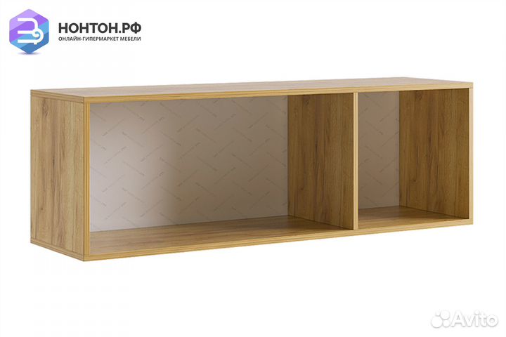 Антресоль трехдверная Бери дуб крафт золотой / гра