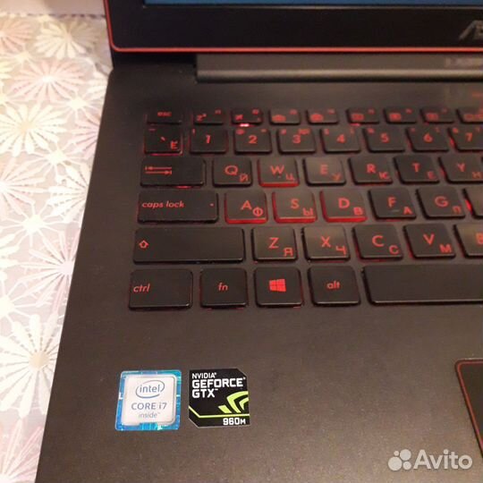 Игровой asus g501vw/i7 6gen/960m 4 gb ddr5/ssd+hdd