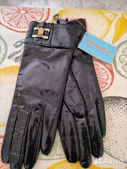 Перчатки женские кожаные новые