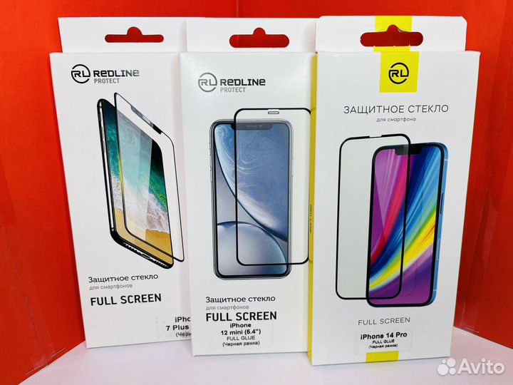 Защитные стёкла iPhone/Samsung/Honor/Xiaomi