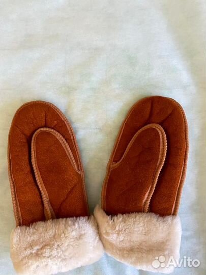 Варежки натуральные, цигейка