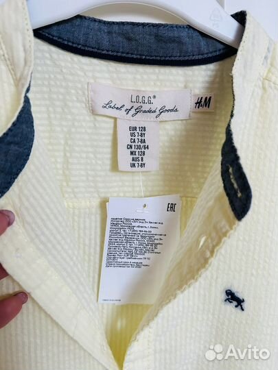 Рубашка hm новая 128