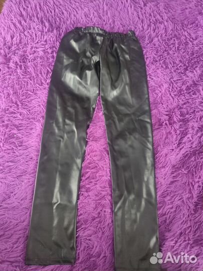 Брюки кожаные