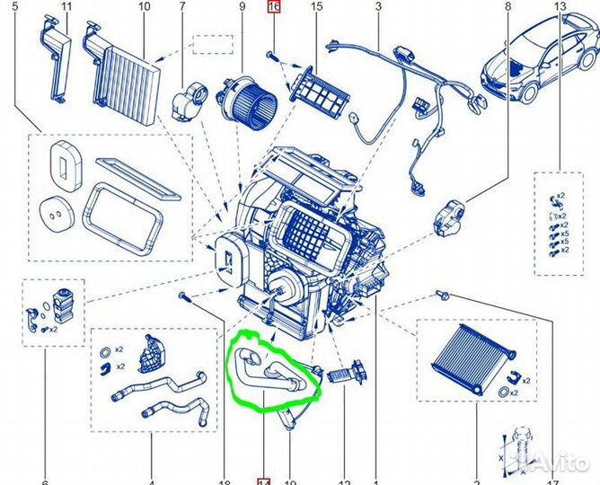 Дренажная трубка Renault Arkana H4ME441 2021