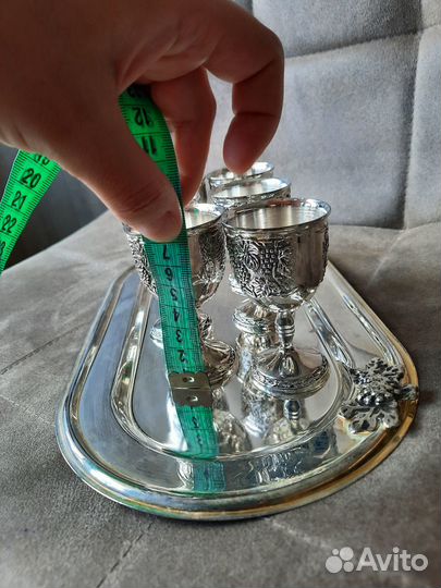 Набор посуды из мельхиора посеребрённый