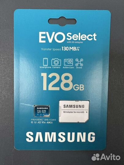 Карта памяти microSD Samsung 128gb EVO Plus Новые