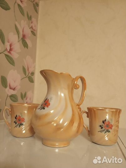 Стаканы, вазы хрусталь, набор кувшин и бокалы