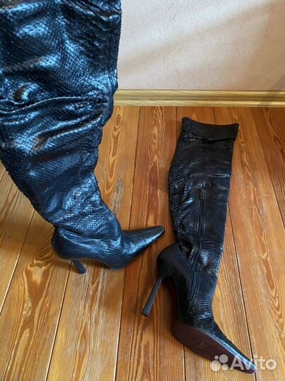 Сапоги кожа питон gianmarco lorenzi