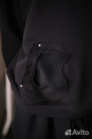 Худи черное мужское