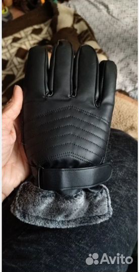 Зимние мужские меховые перчатки с изоляцией