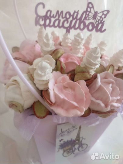 Зефирные букеты, корзинки, коробочки