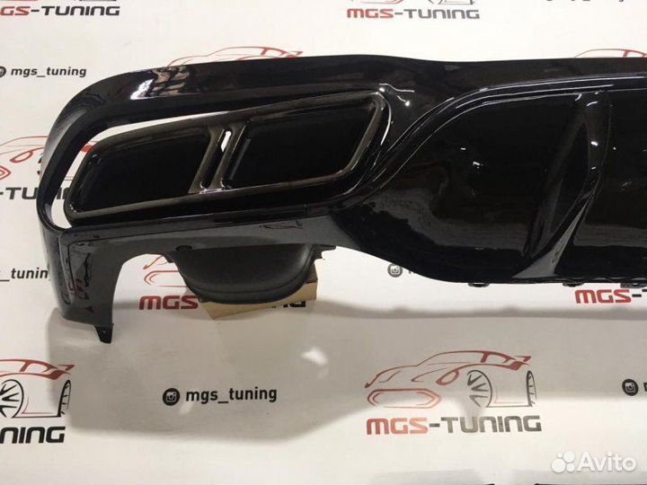 Диффузор и насадки Mercedes 213 E63s AMG all black