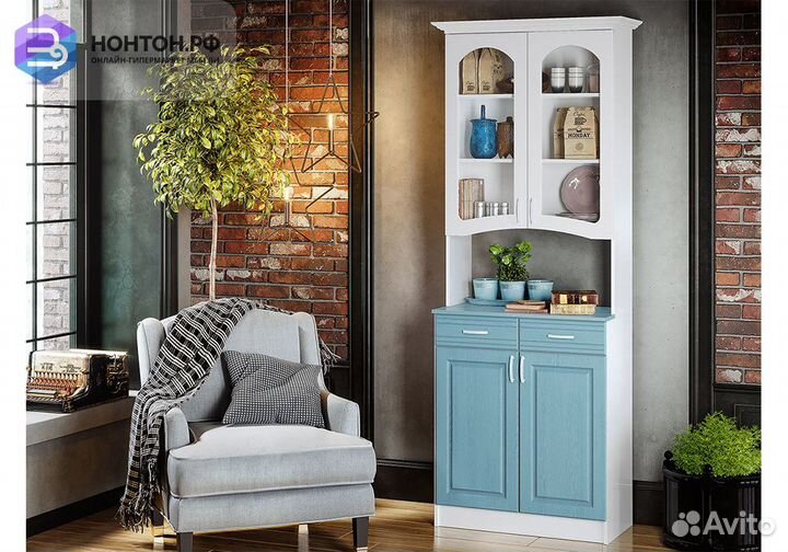 Буфет Констанция 2-х створчатый белый матовый / го