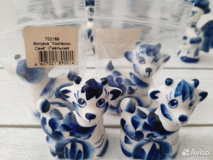 Коллекционные фигурки Гжель Статуэтки Гжель