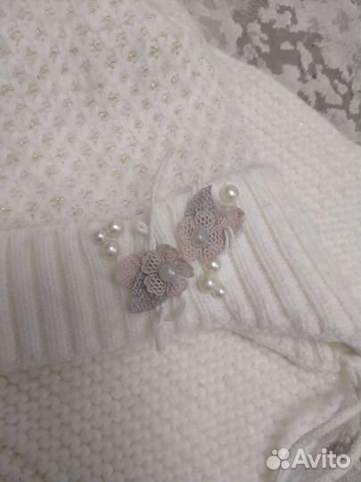 Зимний комплект шапочка и снуд для девочки 5-6 лет