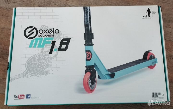 Трюковой самокат Oxelo mf 1.8 Decathlon