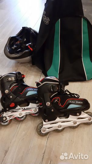 Ролики раздвижн р32-35,защита/шлем/сумка в подарок