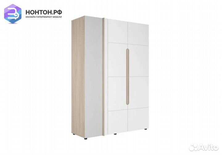 Шкаф для угла Палермо-3 ясень шимо светлый / белый