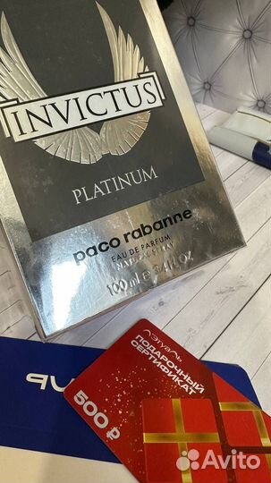 Paco Rabanne Invictus Platinum 100мл + сертификат