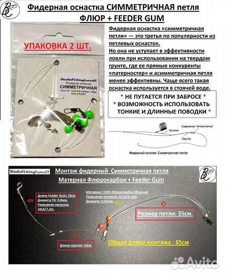 Фидерная оснастка Симметричная петля с feeder GUM