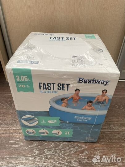 Надувной бассейн Bestway Fast Set 305х305х76 см