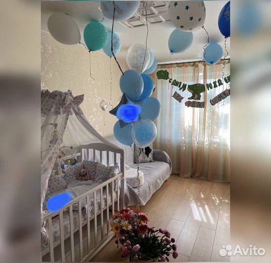 Комлект в кроватку детскую с балдахином