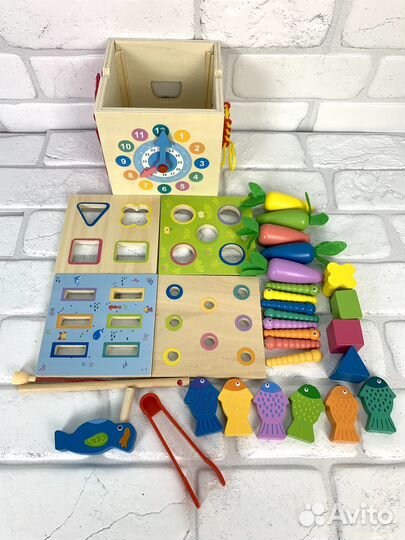 Развивающий Куб 8в1 Монтессори