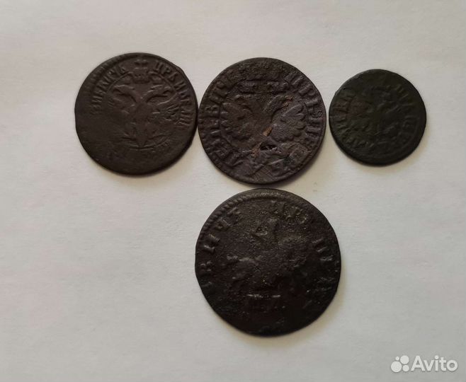 Медные монеты Петра 1